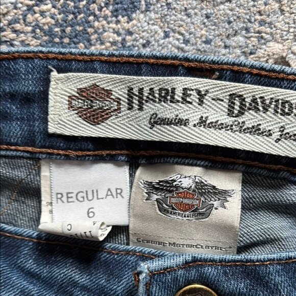Harley -Davidson Blue Denim Jeans - Picture 2 of 4